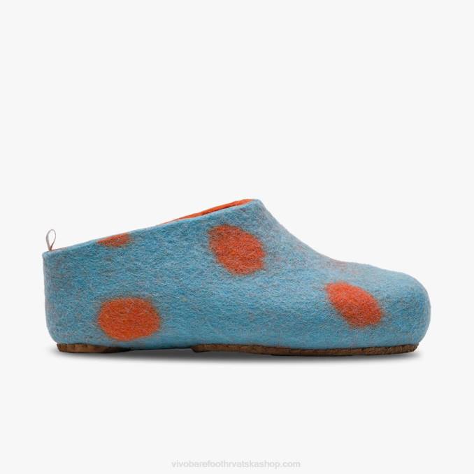 mim papuče od filca djeca B6LZ225 Vivobarefoot vodena naranča