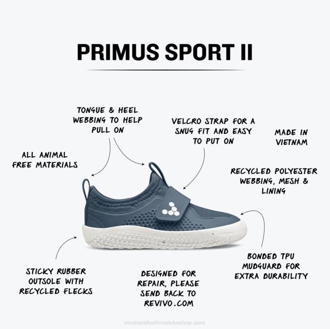 primus sport ii mališani B6LZ158 Vivobarefoot indigo